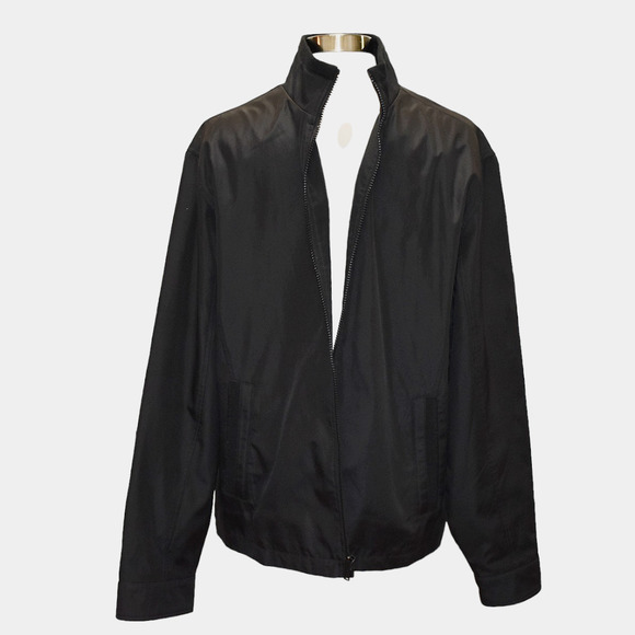 Calvin Klein Black Full Zip Front Lightweight Stand-up Collar Jacket Size XL - Picture 1 of 7